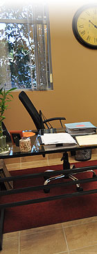 Desk with chair
